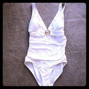 Michael Kors white one piece swimsuit